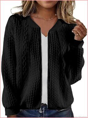 Zip Up Sweatshirt Cardigan Crop Jacket Oversized Streetwear Winter Outerwear